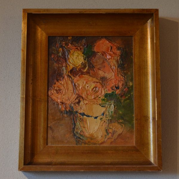 Schilderij Bloemen op doek -Moderne weergave -Kleurrijk