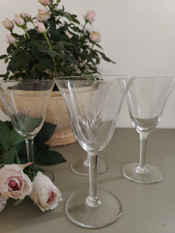 Wijnglas - vintage jaren 1960 -set-Champagne